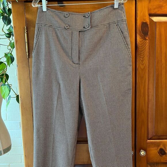 REBECCA Taylor houndstooth high waist ankle crop dress pant’s gorpcore - Picture 4 of 11